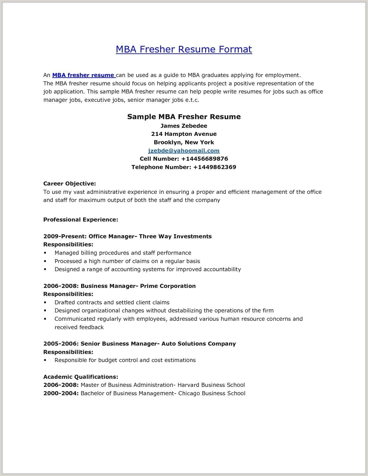 Sample Resume for Hotel Management Job Fresher Resume format for Hotel Management Job Resume format …