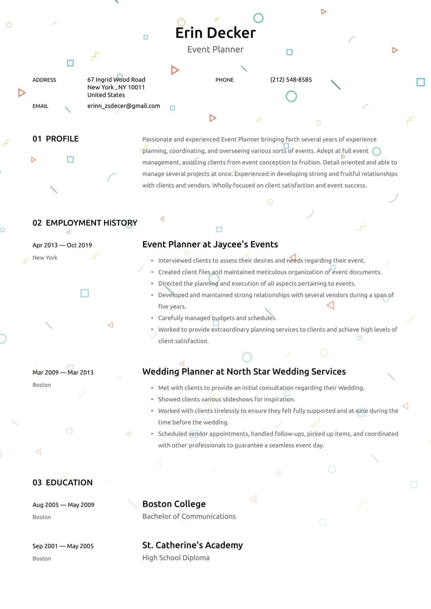 Sample Resume for Leading An event event Planner Resume Examples & Writing Tips 2022 (free Guide)