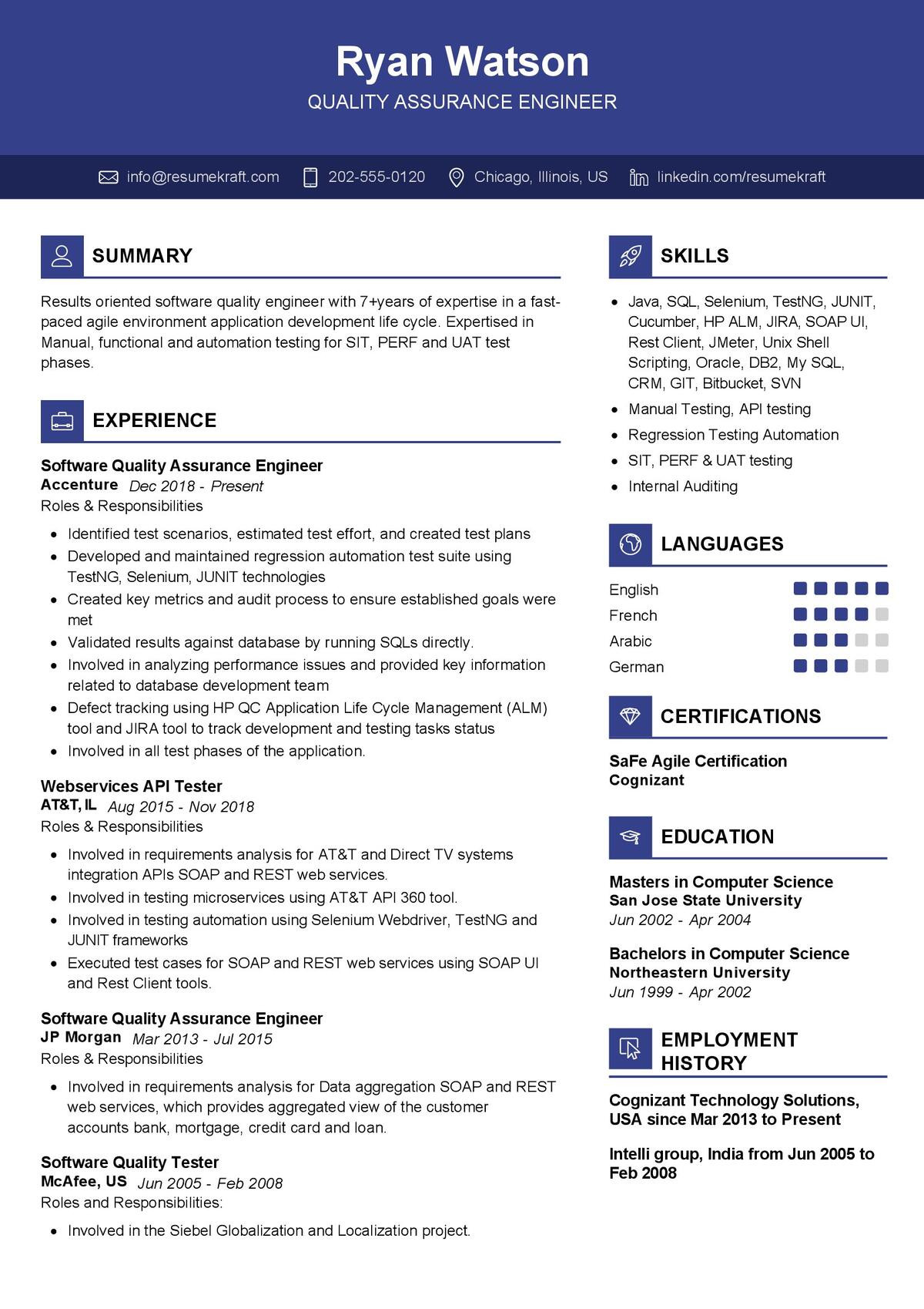 Sample Resume for Siebel Crm Developer software Quality assurance Engineer Resume 2021 Writing Tips …