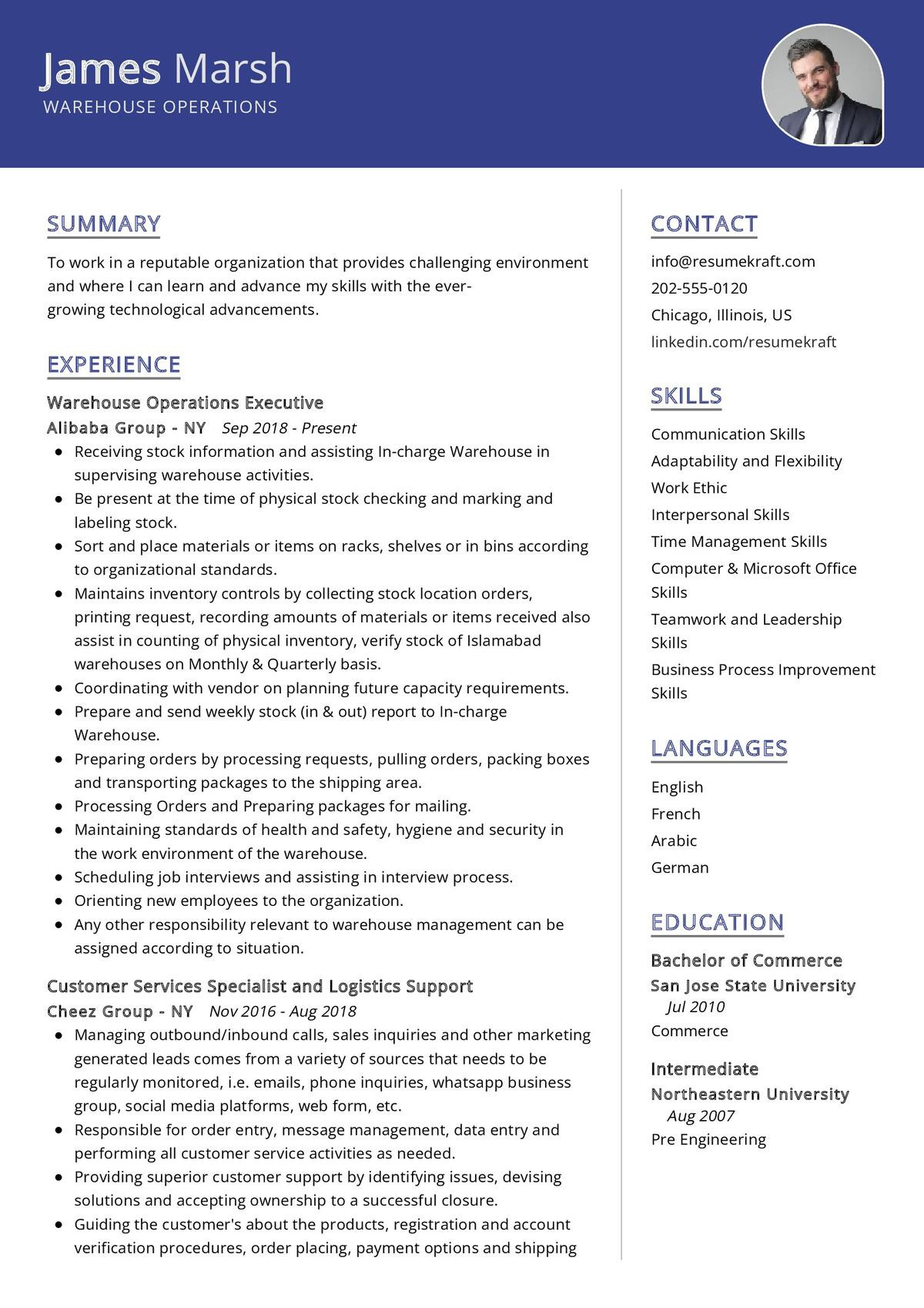 Sample Resume for Warehouse Operations Manager Warehouse Operations Cv Sample 2022 Writing Tips – Resumekraft