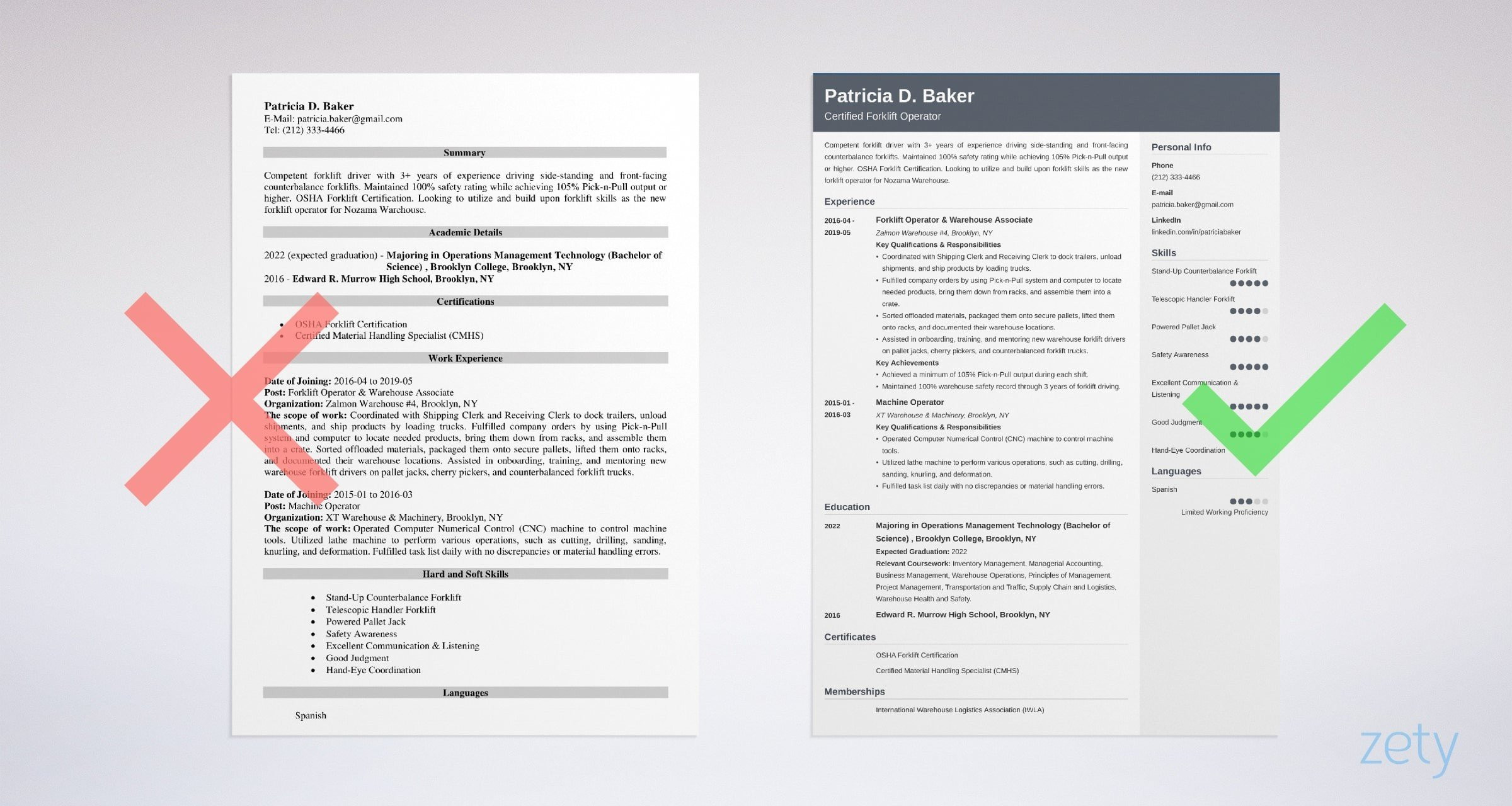 Sample Resume for Warehouse Truck Loader forklift Operator Resume (sample Job Description & Guide)