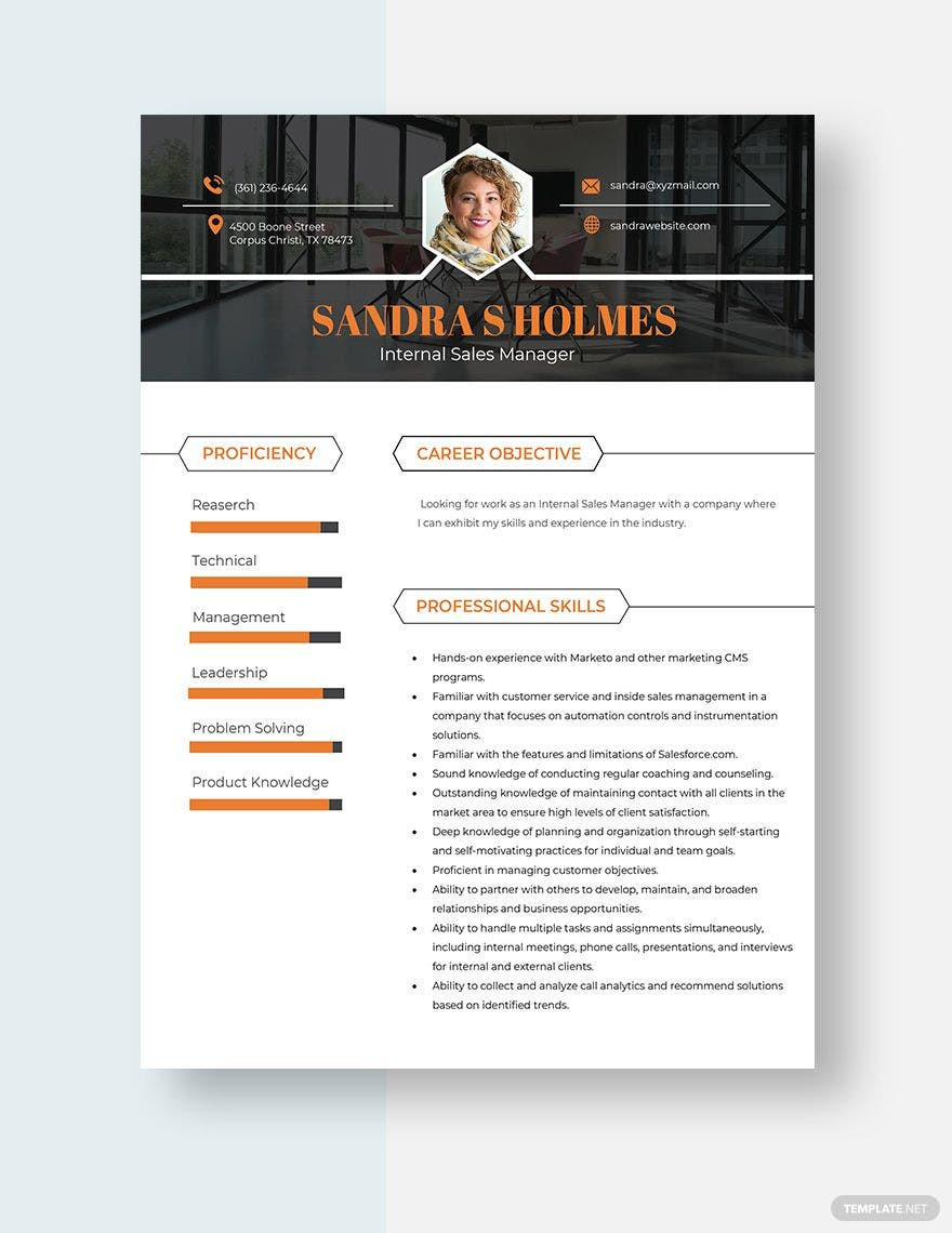 Sample Resume Objectives for Internal Position Internal Resume Templates – Design, Free, Download Template.net