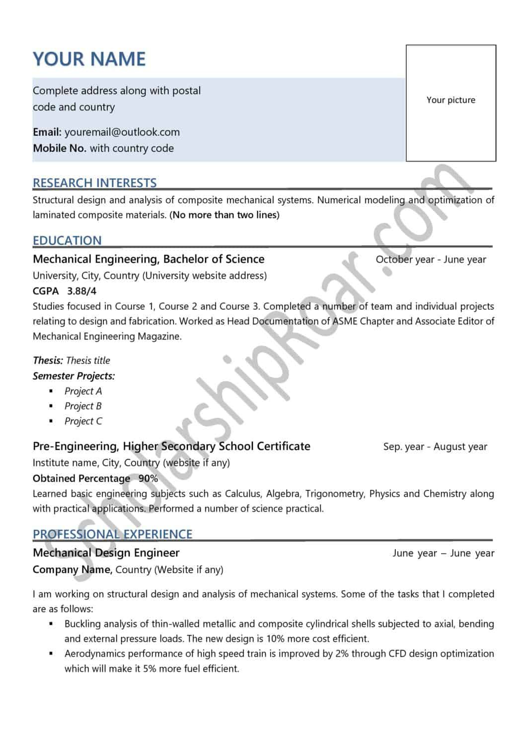 Sample Student Resume for Scholarship Application Examples 1 Page How to Write Academic Cv for Scholarship (10 Examples …