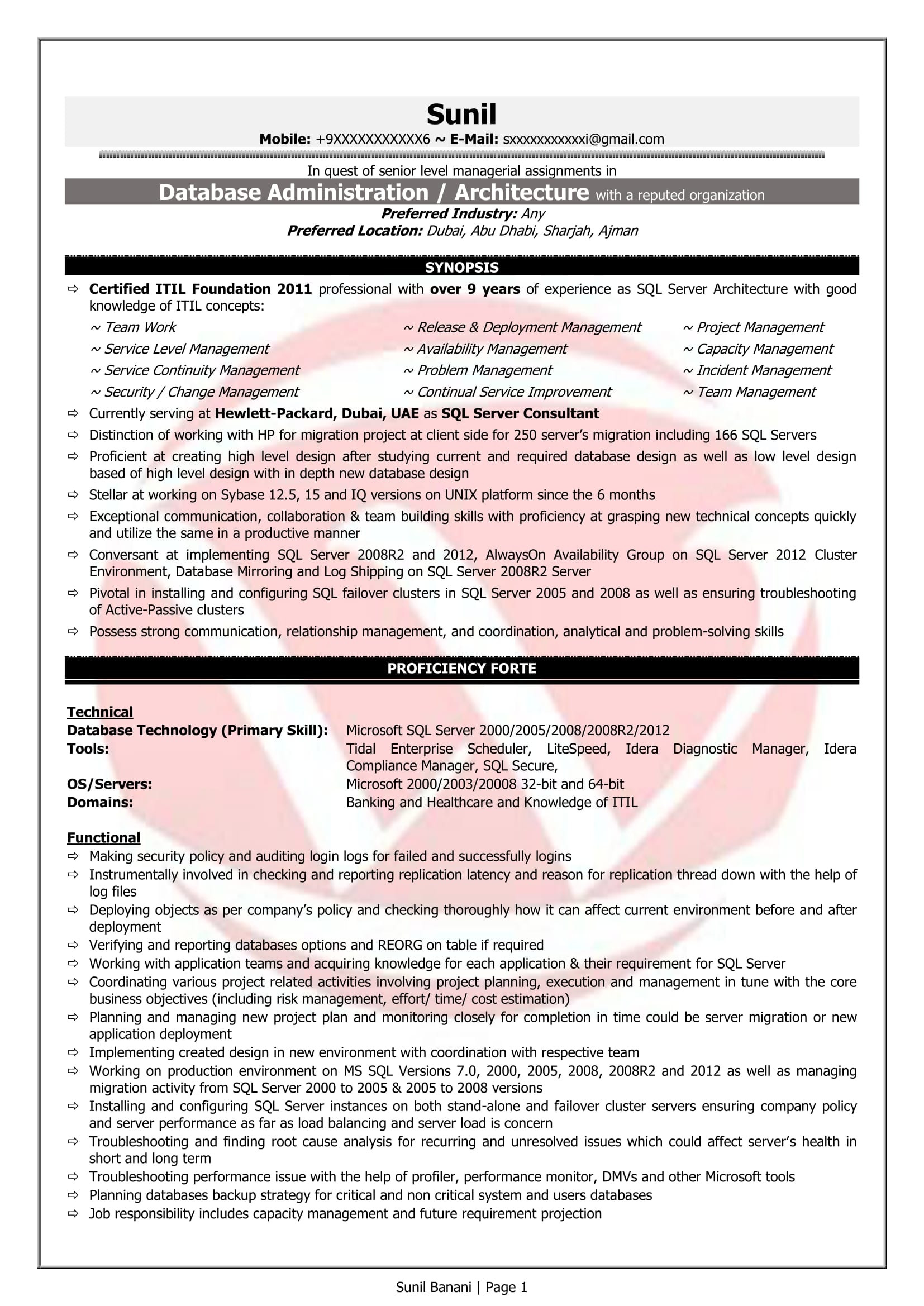 Sql Developer Resume Sample for Entry Level Pl Sql Developer Sample Resumes, Download Resume format Templates!