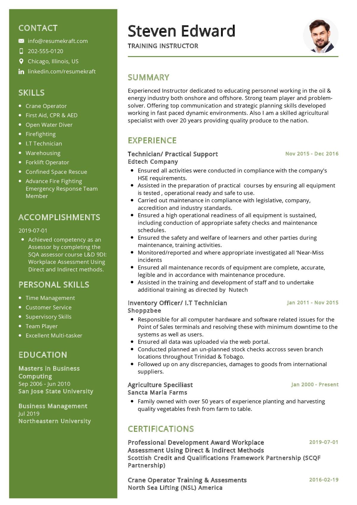 Training Manager and Development Manager Resume Sample Training Instructor Resume Sample 2021 Writing Guide – Resumekraft