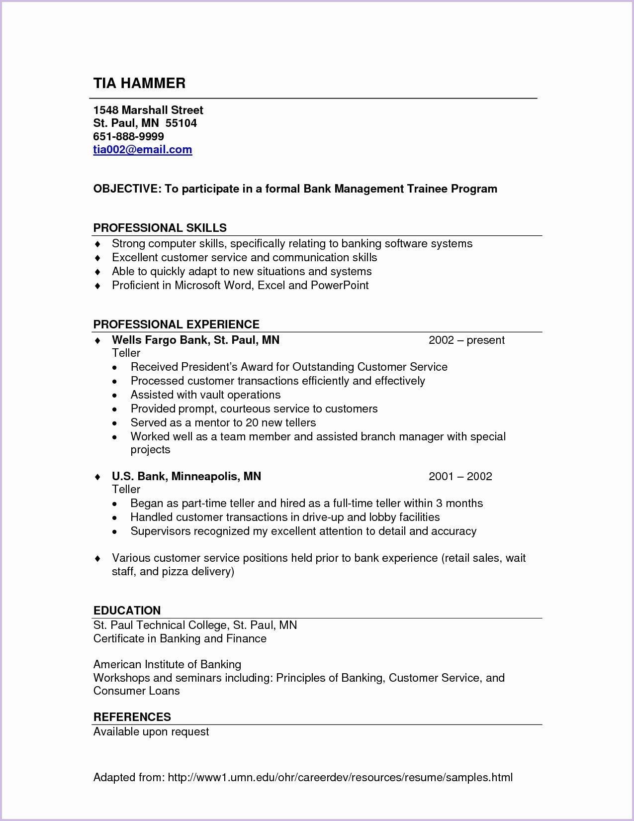 Wells Fargo Customer Service Resume Sample Objective for A Resume Examples Good Resume Examples, Resume …