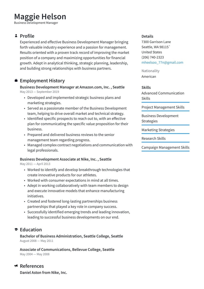 Business Development Manager Resume Objective Sample Business Development Manager Resume Examples & Writing Tips 2022 (free