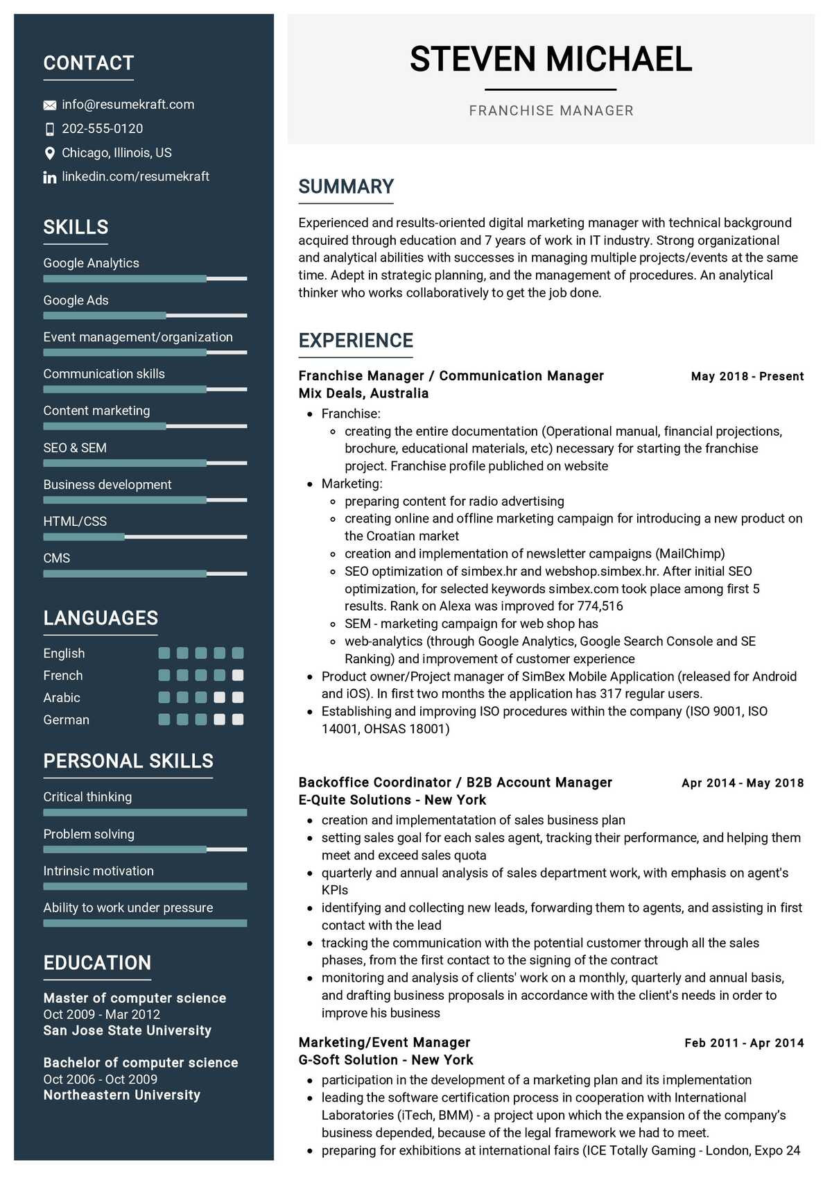Digital Account Manager Resume Sample New York Franchise Manager Resume Sample 2022 Writing Tips – Resumekraft