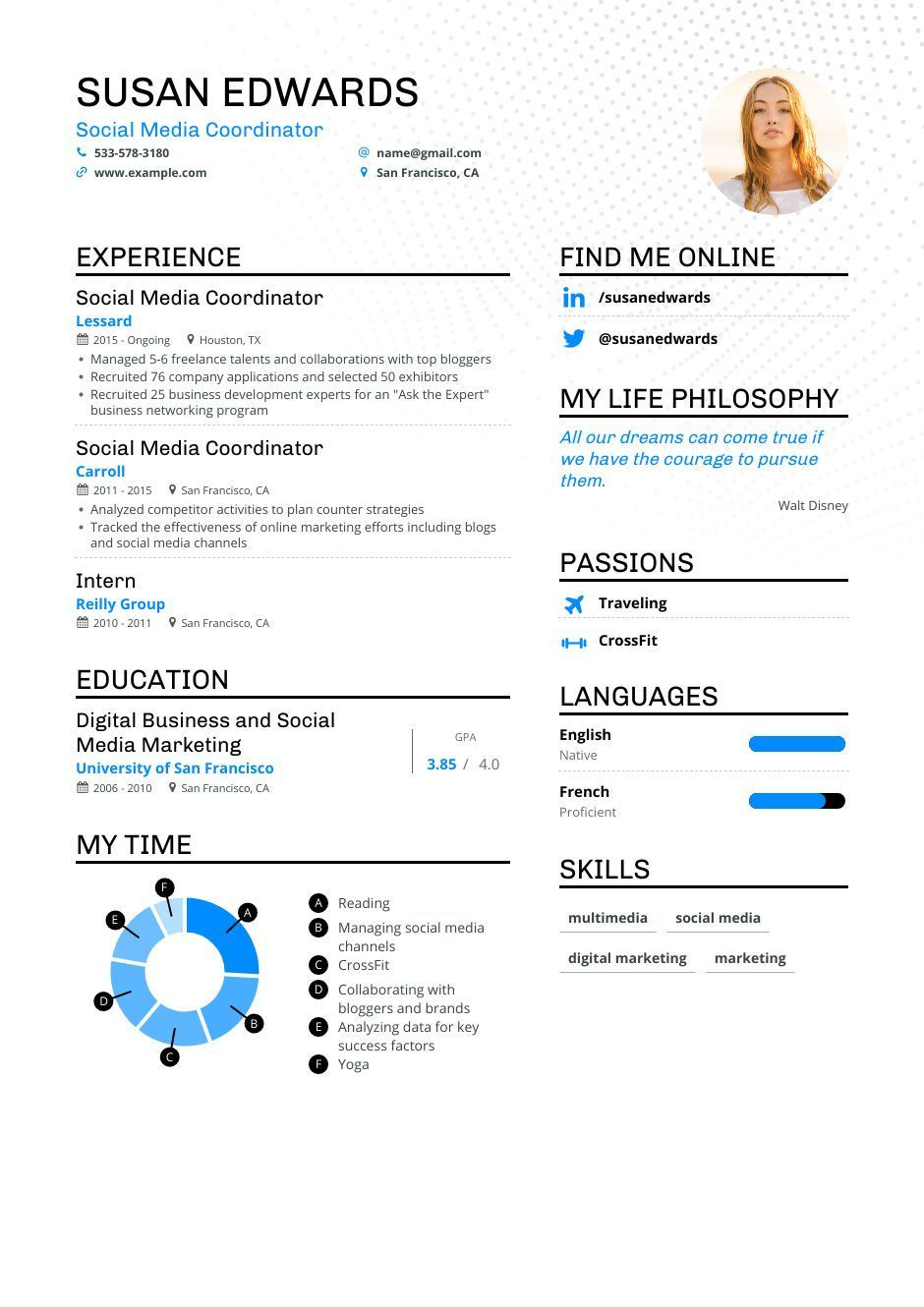 Digital Marketing Resume Samples for Freshers social Media Manager Resume Examples & Guide for 2022 (layout …