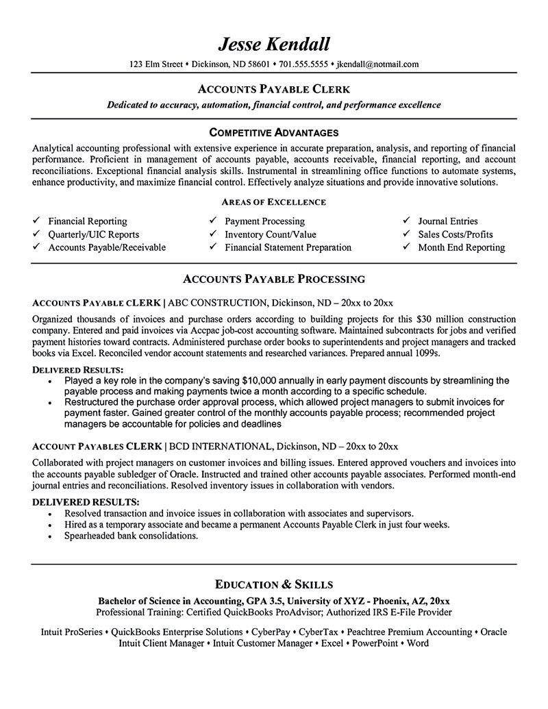 Entry Level Accounts Payable Resume Sample Accounts Payable Manager Resume, Accounts Payable Resume, Accounts …