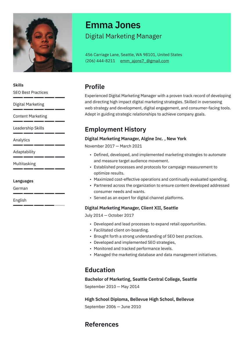 Entry Level social Media Marketing Resume Sample Digital Marketing Resume Examples & Writing Tips 2022 (free Guide)