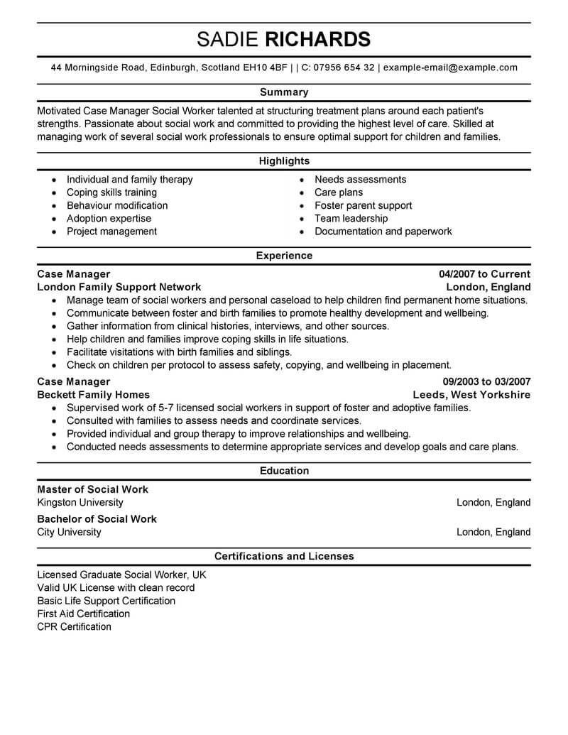 Entry Level social Work Students Resume Samples the Stunning Best Case Manager Resume Example Livecareer within …