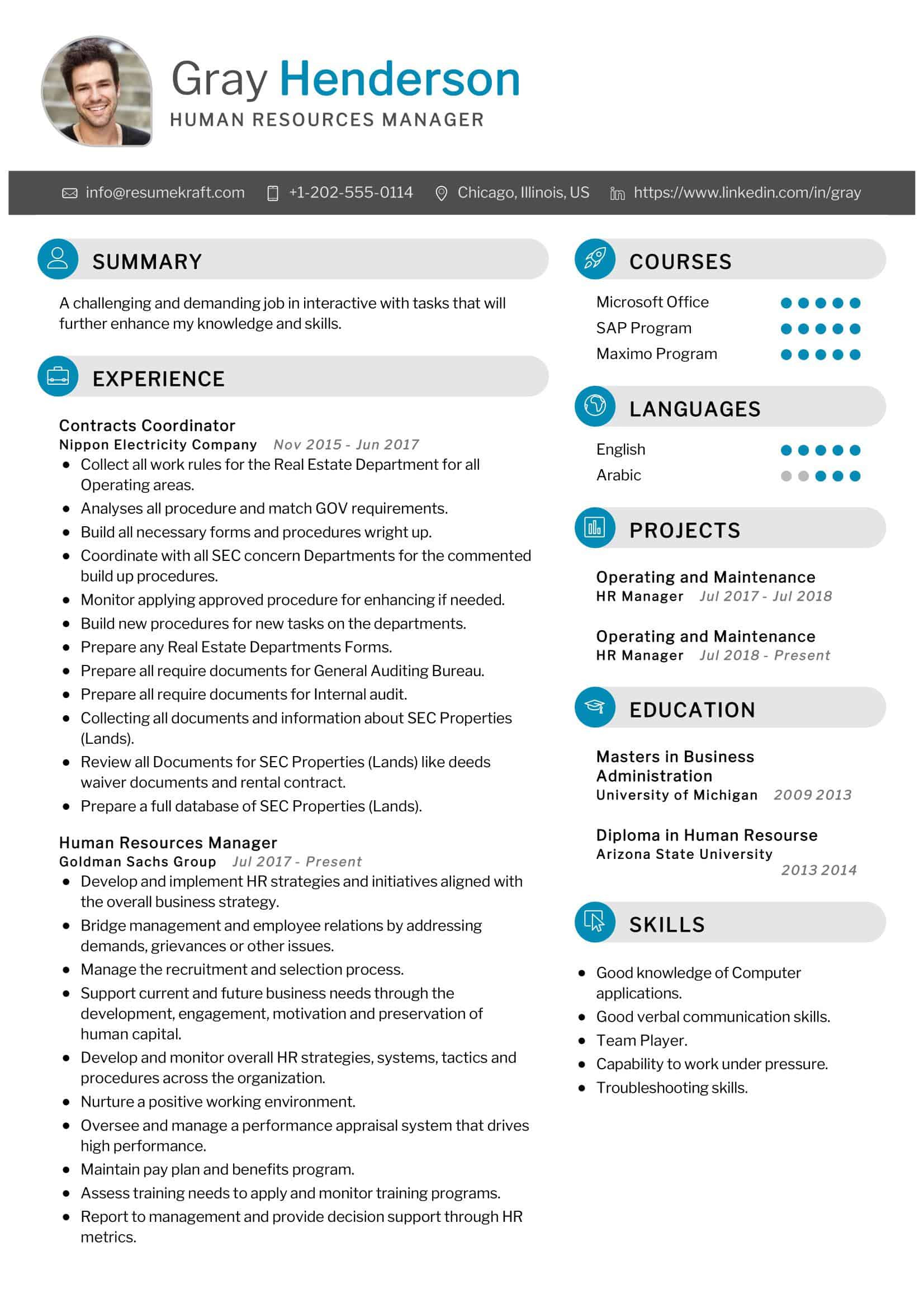 Free Sample Resume for Human Resource Manager Human Resources Manager Resume 2022 Writing Tips – Resumekraft