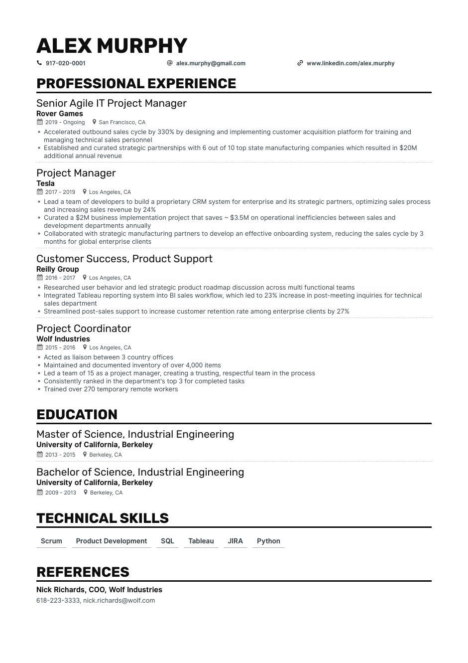 Good Scrum Master Sample Resumes with Metrics Agile Scrum Master Resume Examples & Guide for 2022 (layout …