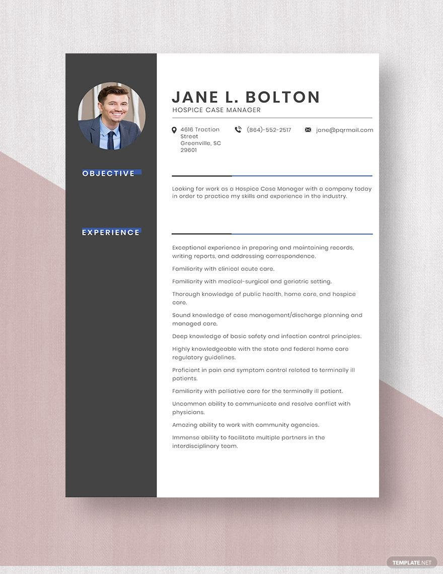 Home Health Case Manager Resume Sample Free Free Hospice Case Manager Resume Template – Word, Apple Pages …