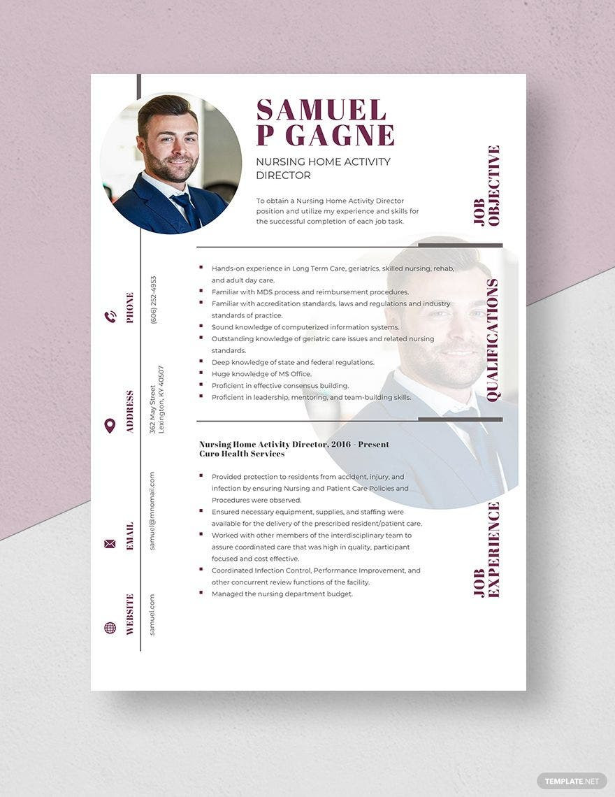 Home Health Director Of Nursing Resume Samples Free Free Nursing Home Activity Director Resume Template – Word …