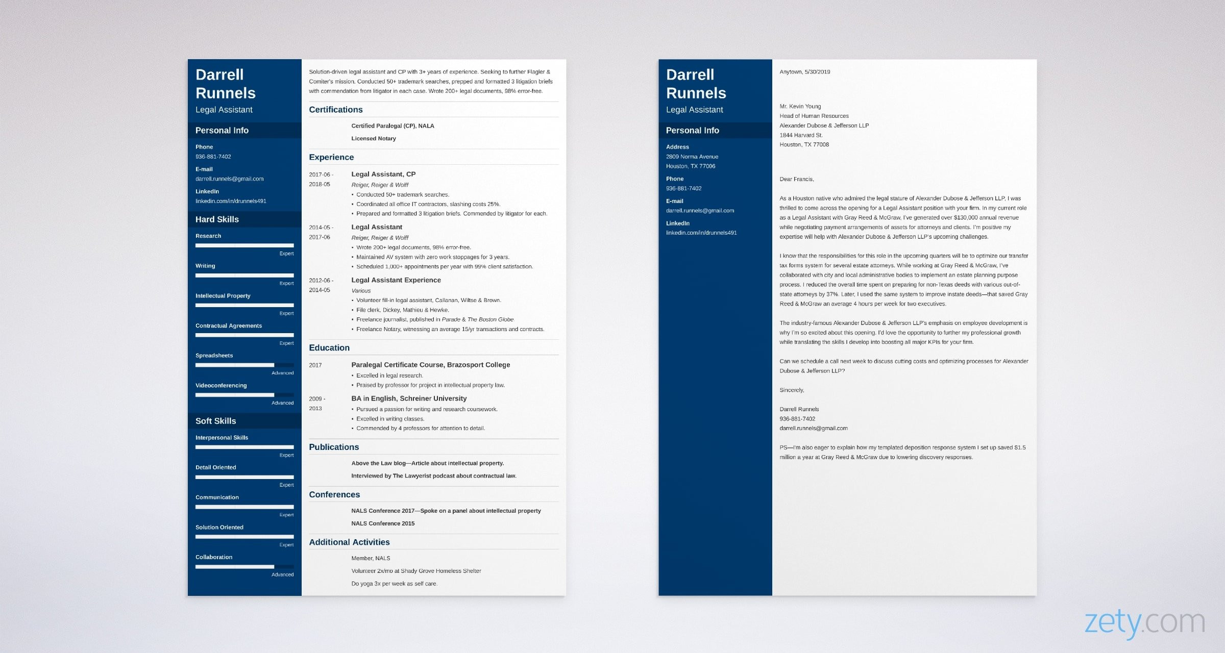 Legal assistant Resume Cover Letter Samples Legal assistant Cover Letter Examples (entry-level Friendly)