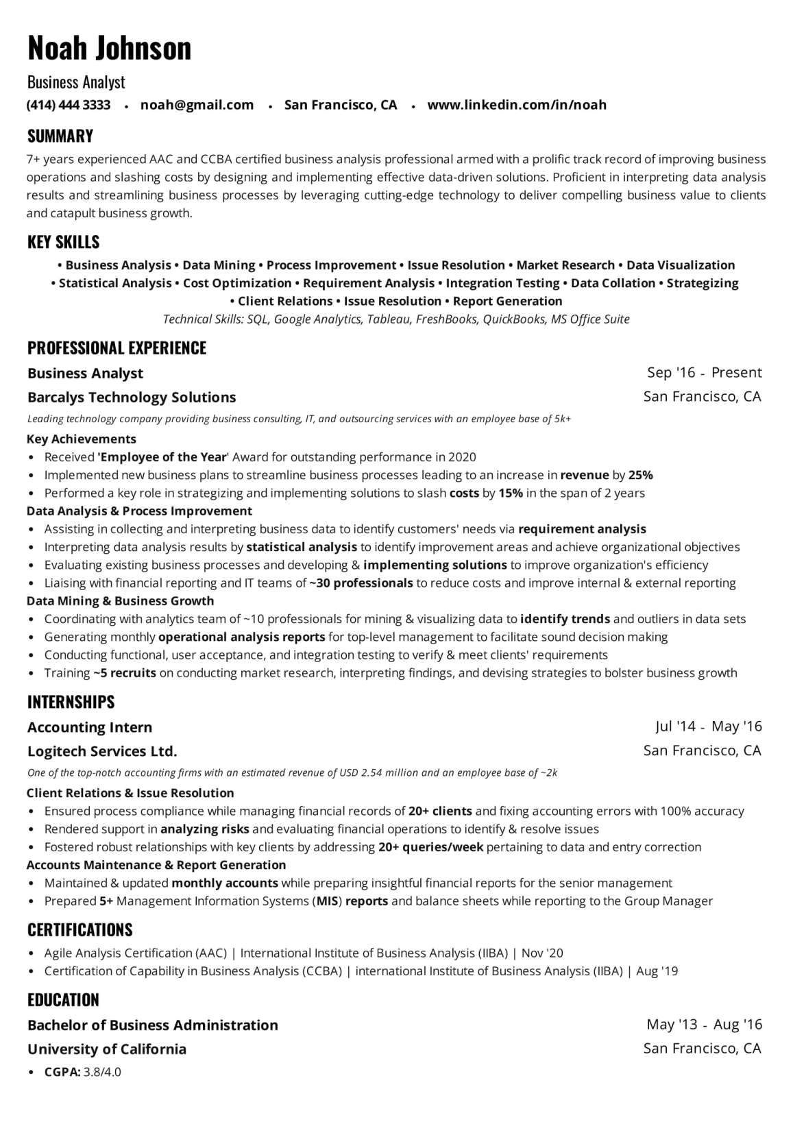 Resume Summary Samples for Business Analyst Business Analyst Resume: 2022 Guide with 20lancarrezekiq Examples & Samples