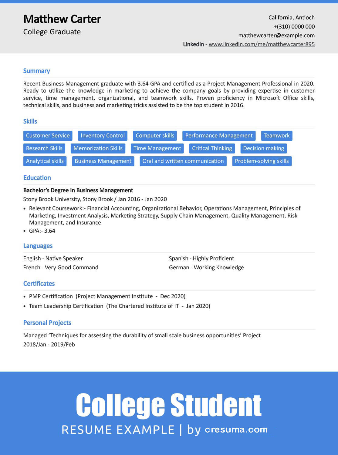 Resume Summary Samples for College Students College Student Resume Example with Pro Tips Cresuma Resume Summary Samples for College Students College Student Resume Example with Pro Tips Cresuma