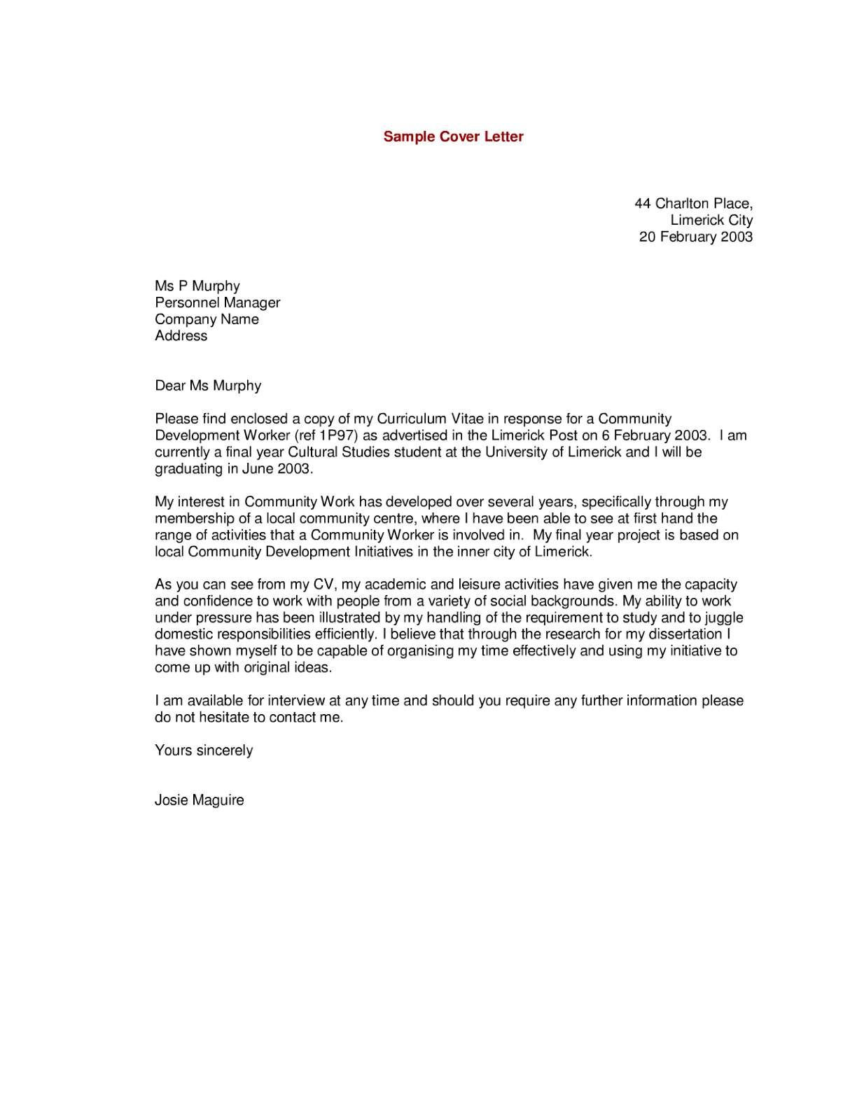 Sample Cover Letter for Resume format Resume format Cover Letter – Resume format Resume Cover Letter …