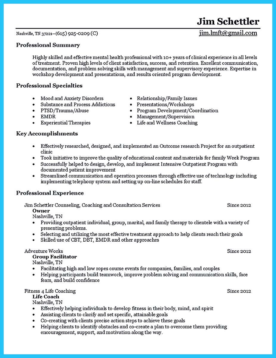 Sample Of Mental Health Counselor Resume Cool Outstanding Counseling Resume Examples to Get Approved …