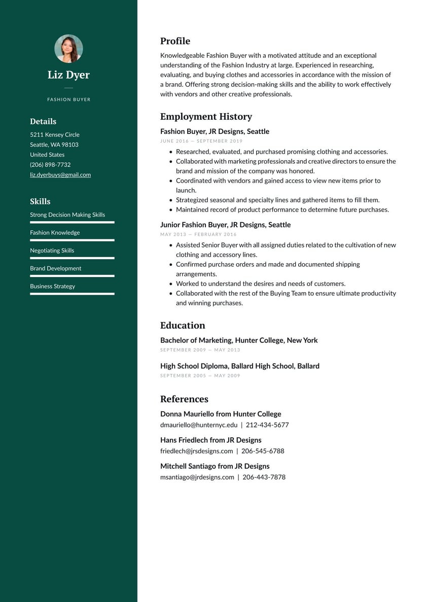 Sample Resume Fashion Buyer Cover Letter Fashion Buyer Resume Examples & Writing Tips 2022 (free Guide)