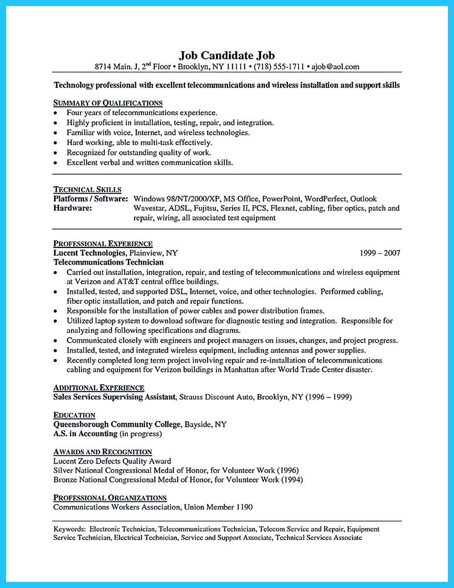 Sample Resume for Cable Installation Technician Awesome How to Make Cable Technician Resume that is Really Perfect …