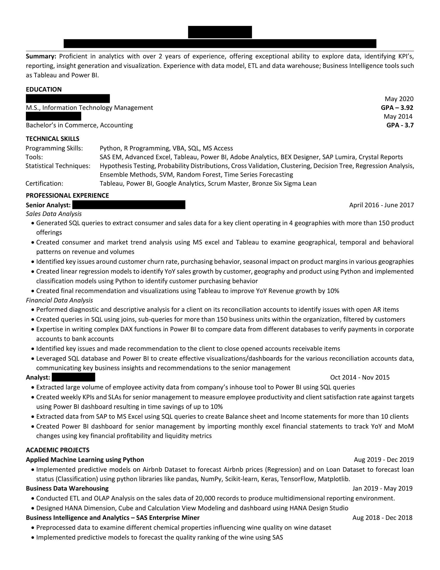 Sample Resume for Data Analyst with No Experience Entry Level Data Analyst Resume : R/resumes