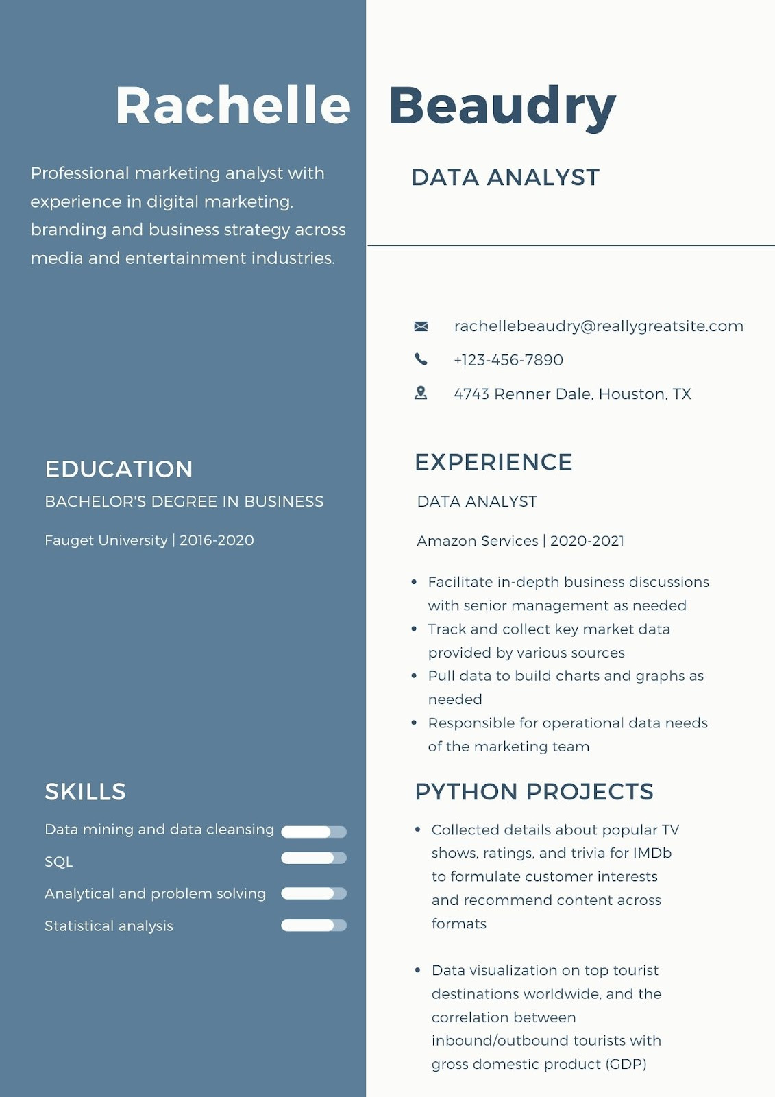 Sample Resume for Data Collection Skills Duties 7 Awesome Data Analyst Resumes [lancarrezekiq Tips for Standing Out]
