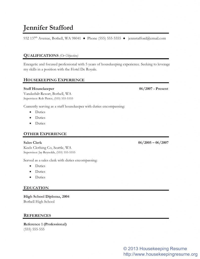 Sample Resume for Housekeeping with No Experience 21 Sample Resume Ideas Resume, Cover Letter for Resume, Sample …
