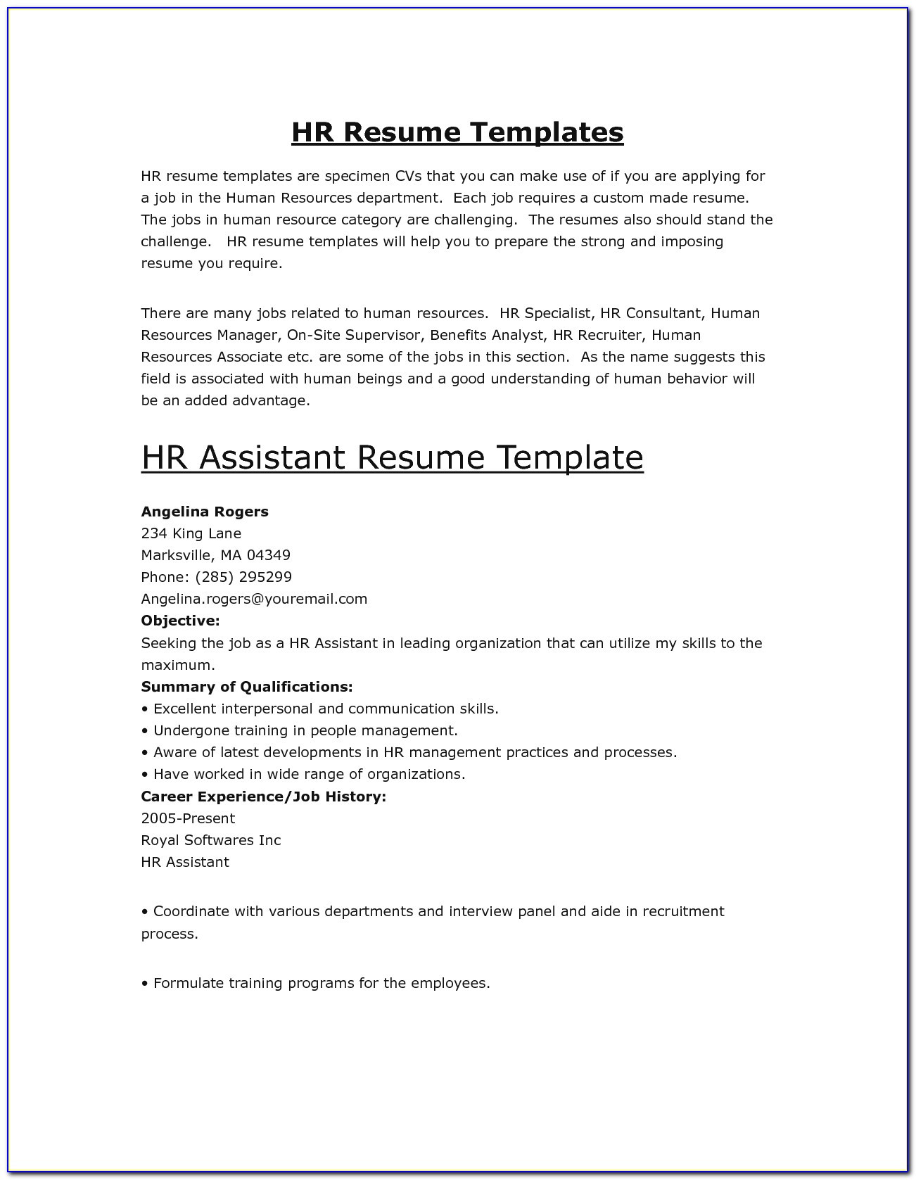 Sample Resume for Hr assistant Fresh Graduate Hr assistant Resume Sample – Just for the Taste Of Resume Sample