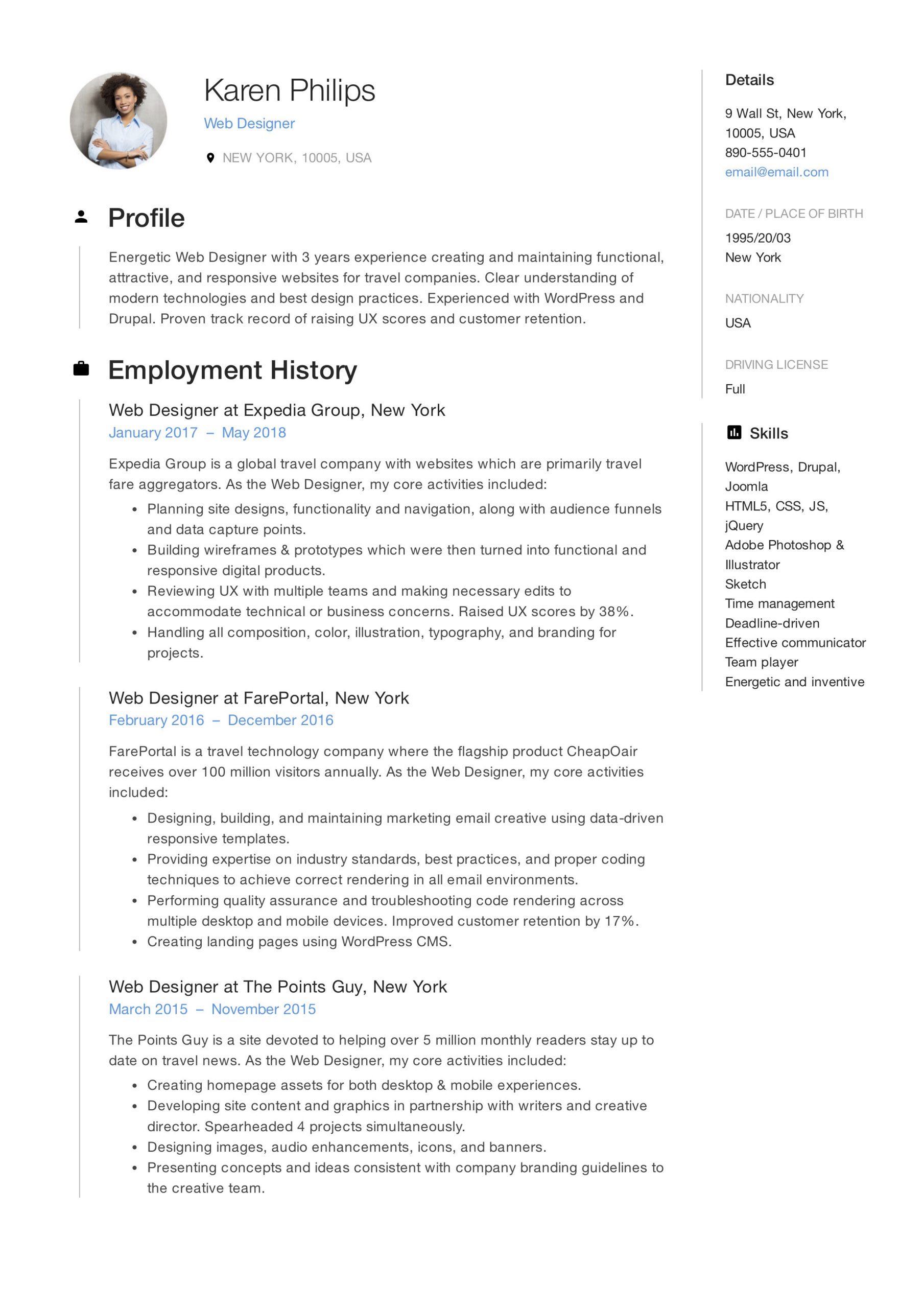 Sample Resume for Web Developer Interview 19 Free Web Designer Resume Examples & Guide Pdf 2020