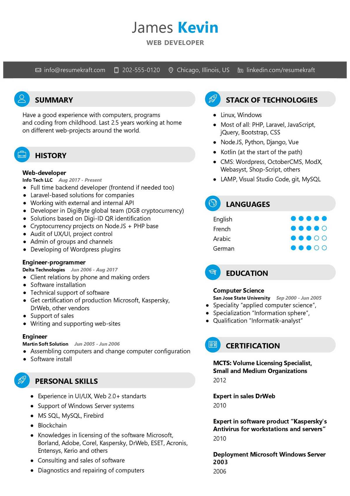 Sample Resume for Web Developer without Experience Web Developer Resume Sample 2021 Writing Guide & Tips – Resumekraft