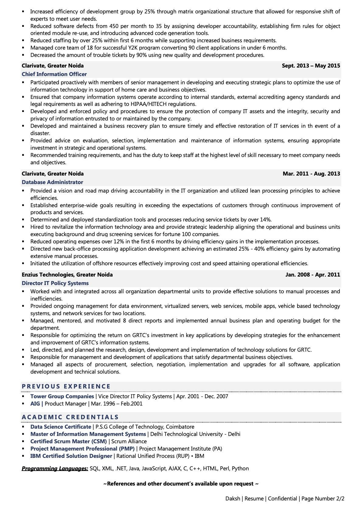 Sample Resume It Helpdesk Chief Information Officer Cio Resume Examples & Template (with Job Winning Tips)