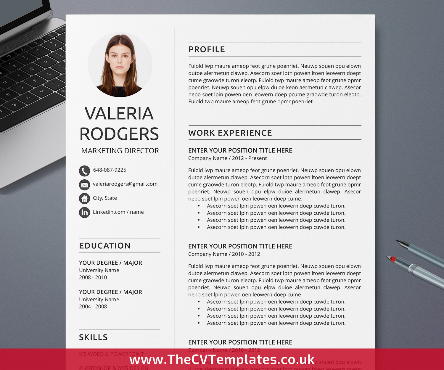 Sample Resume Template for It Professional Professional Cv Template for Microsoft Word, Curriculum Vitae, Modern Resume format, Creative Resume Design, 1, 2, 3 Page Resume, Editable Simple …