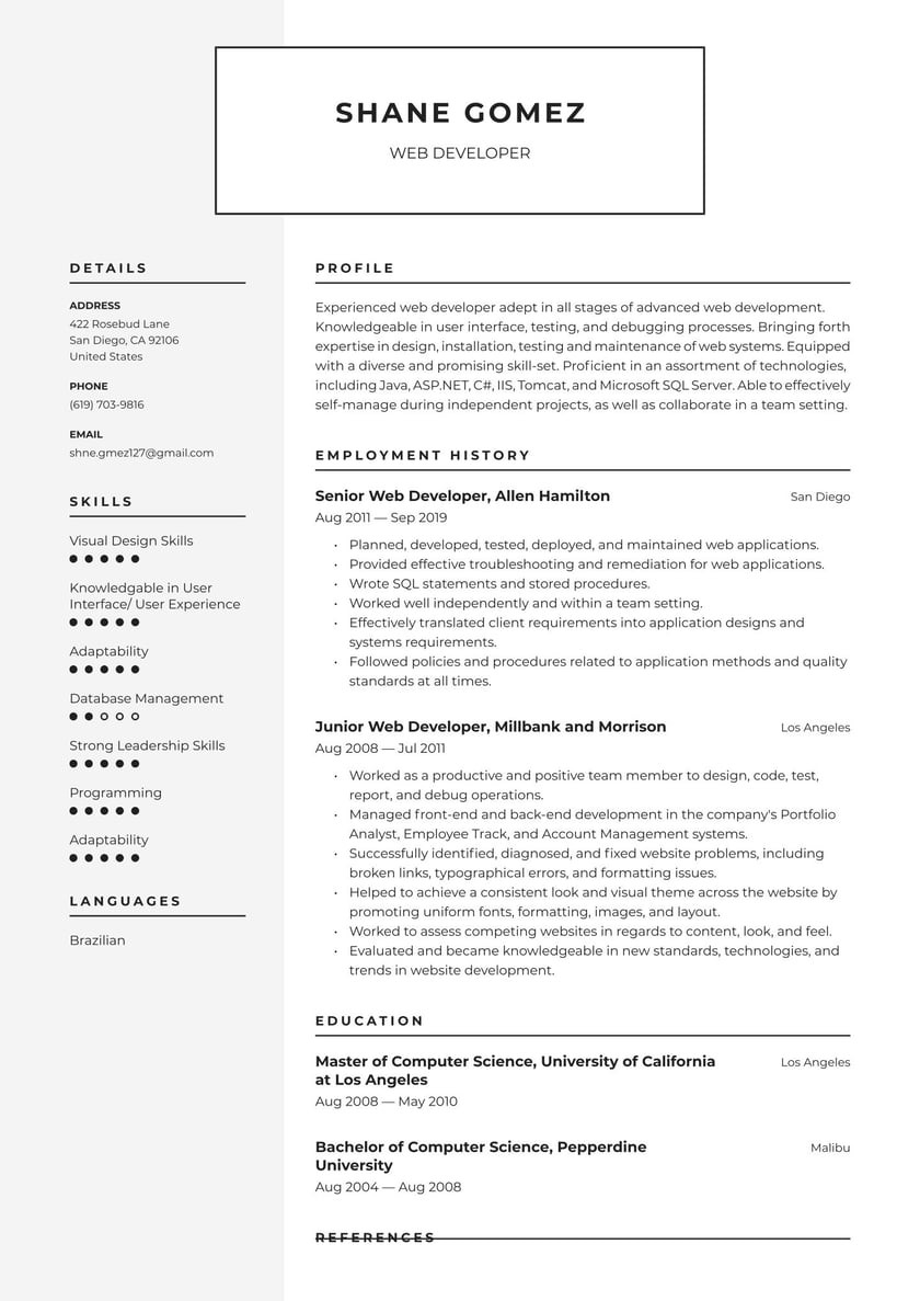Sample Resume with Professional Development Section Web Developer Resume Examples & Writing Tips 2022 (free Guide)