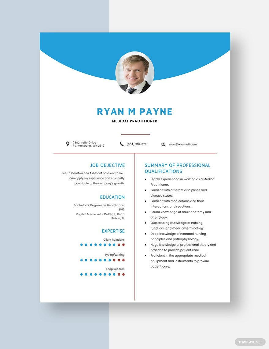Samples Of Resume for A Health Care Professional Medical Resume Templates – Design, Free, Download Template.net