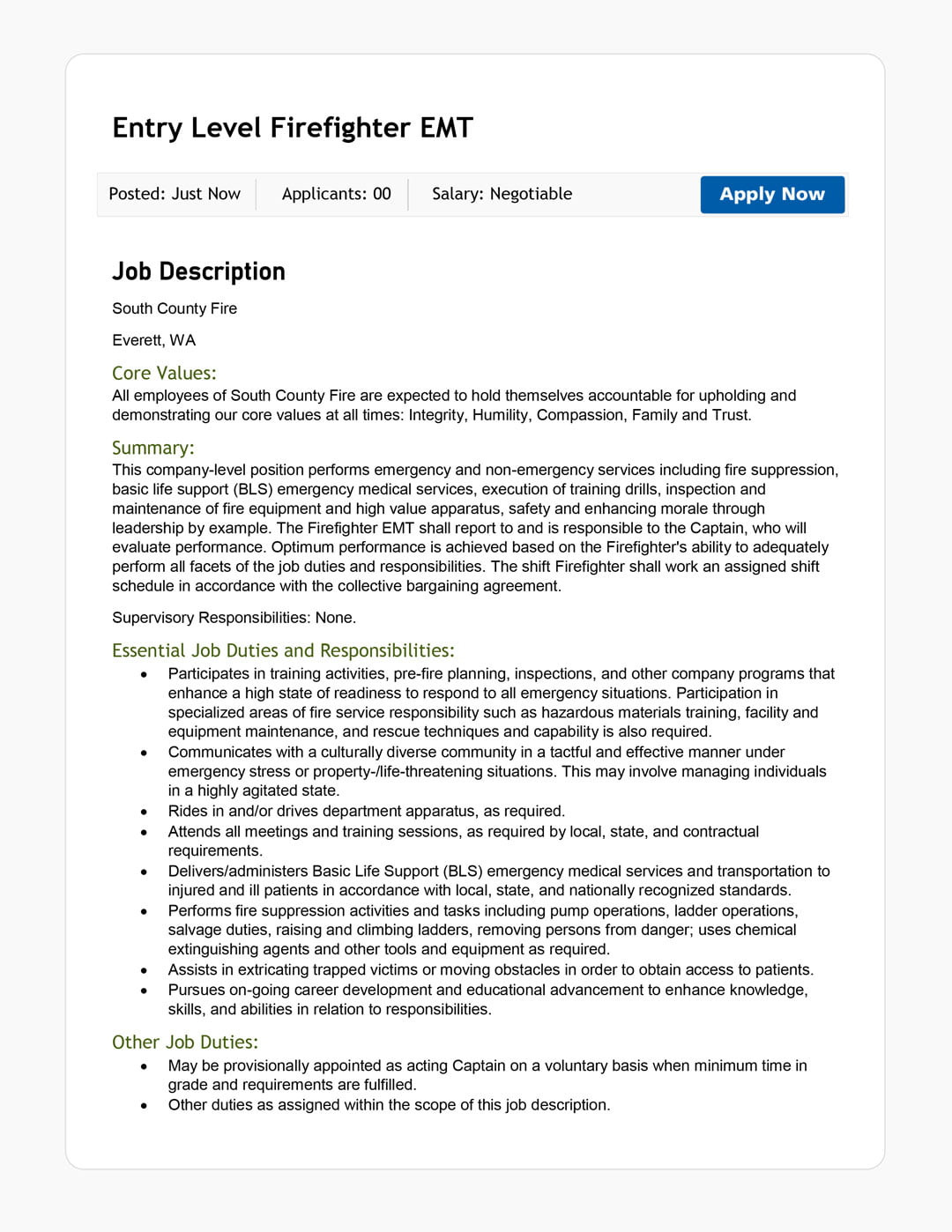 Samples Of Resume for Job as A New Fire Fighter Firefighter Resume Examples with Job Description & Letter – Webson Job