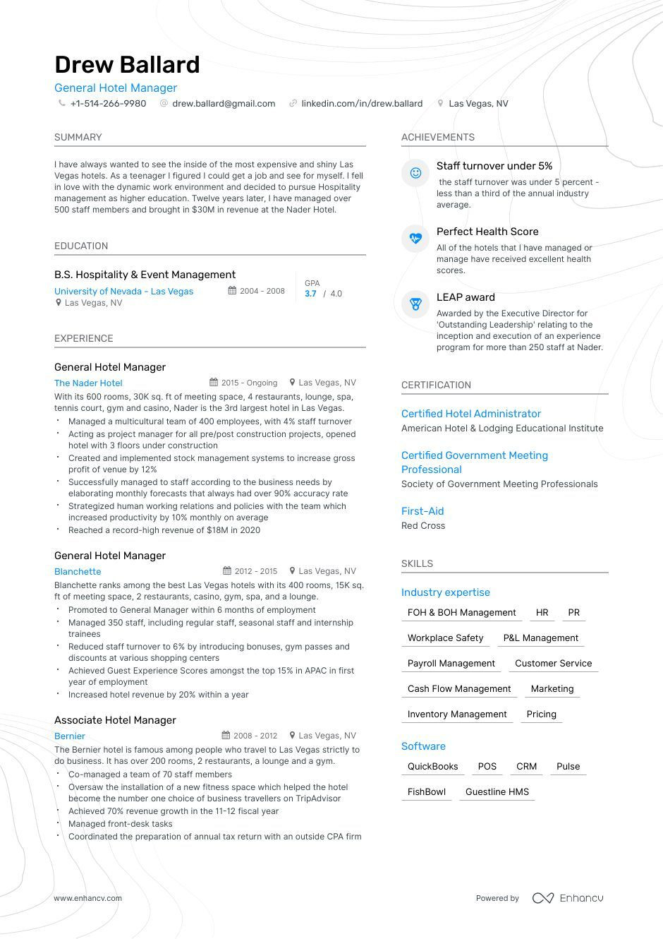 Travel Agency General Manager Sample Resume General Manager Resume Examples: 4 Templates & How-to Guide …