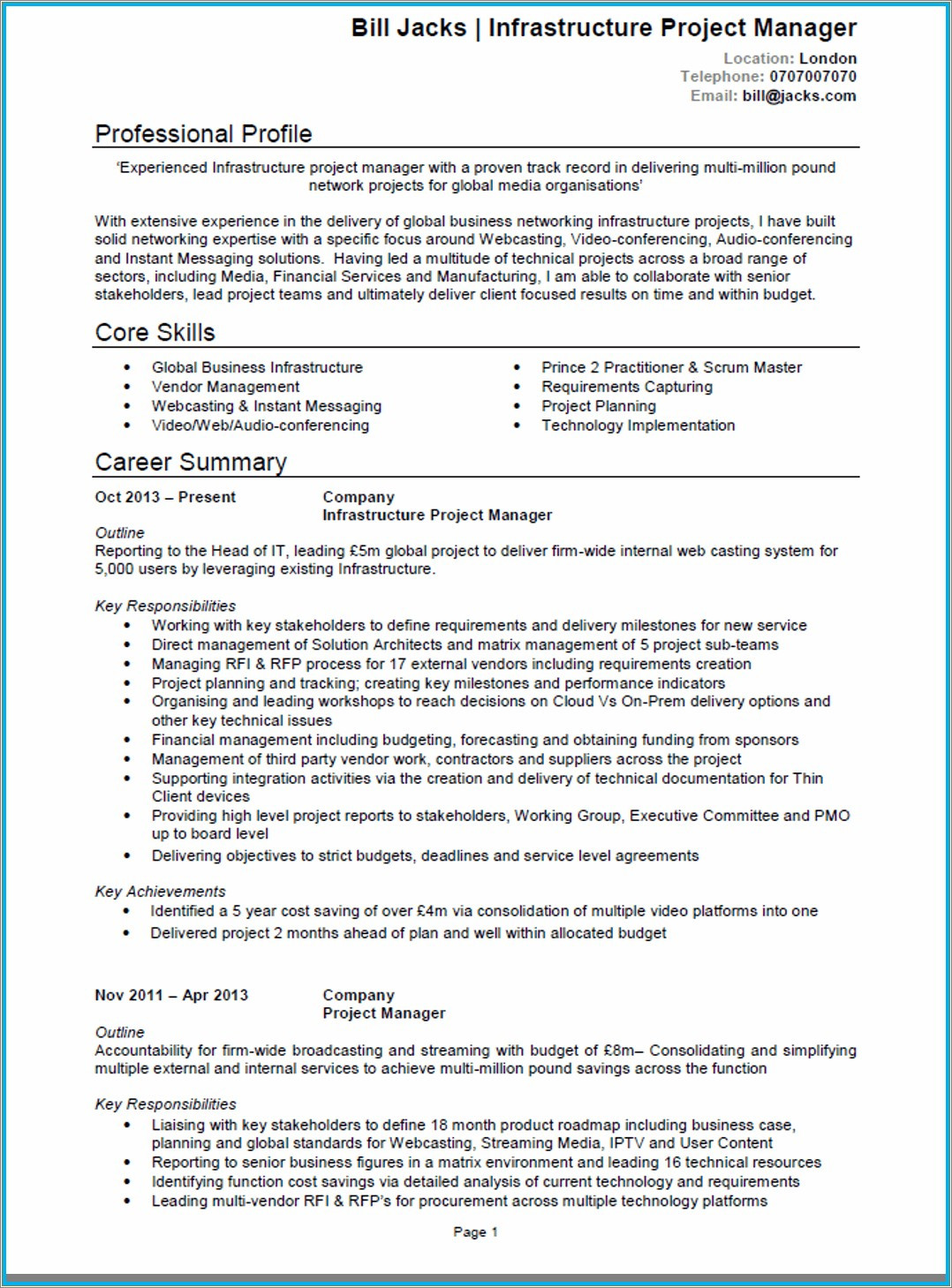 6 Business Project Manager Resume Samples Jobherojobhero Academic Project Create A Business Case Resume Example – Resume …