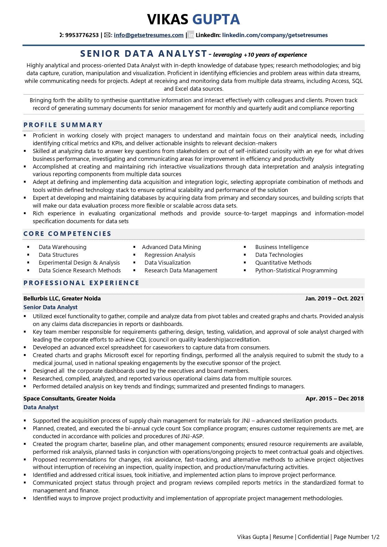 Director Of Data Analytics Resume Samples Data Analyst Resume Examples & Template (with Job Winning Tips)