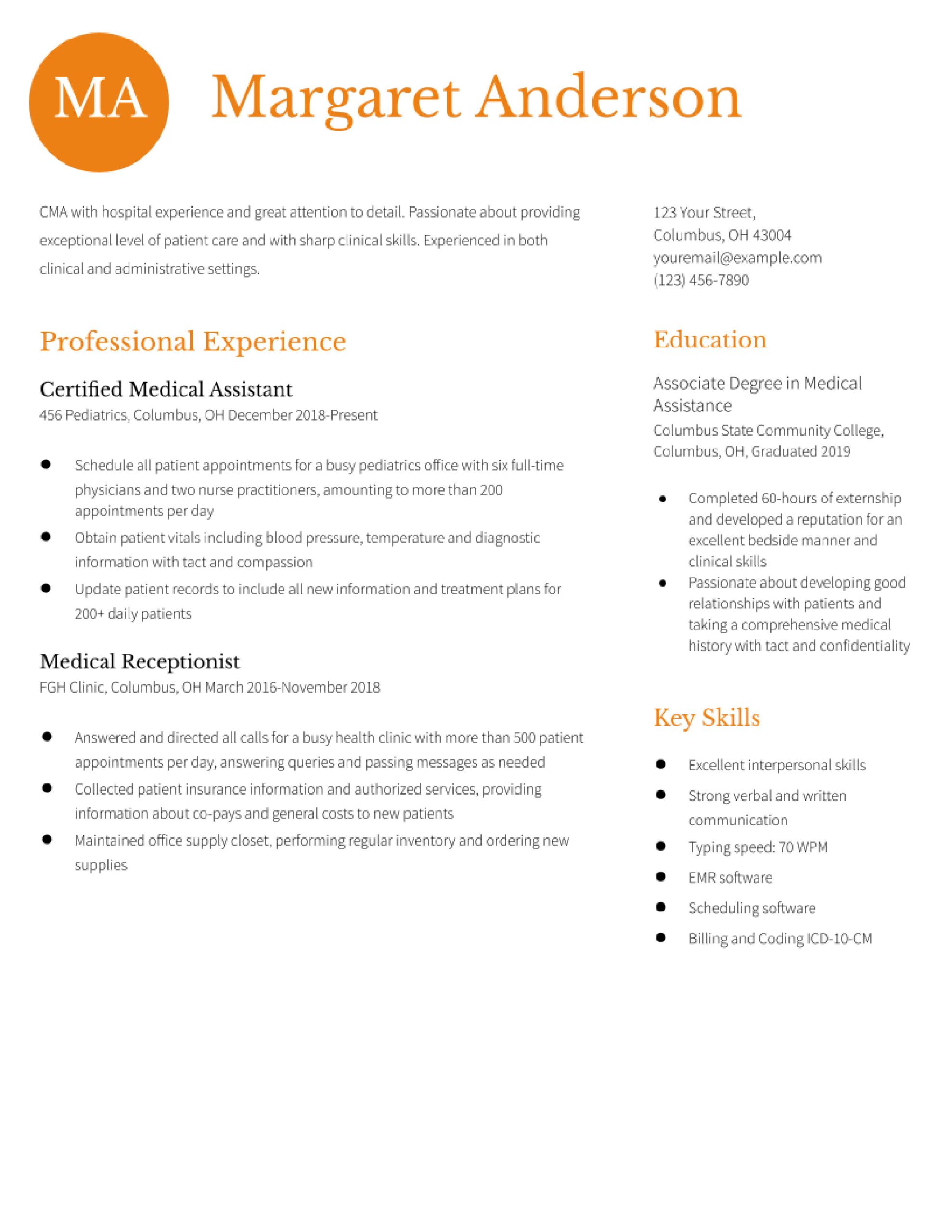 Free Sample Resume for Medical Office assistant Medical assistant Resume Examples In 2022 – Resumebuilder.com