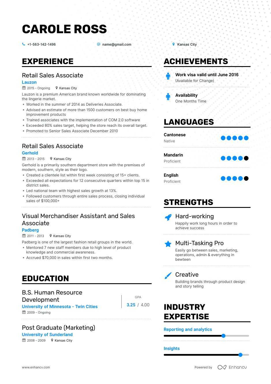 Free Sample Resume for Retail Sales associate the Best Retail Sales associate Resume Examples & Skills
