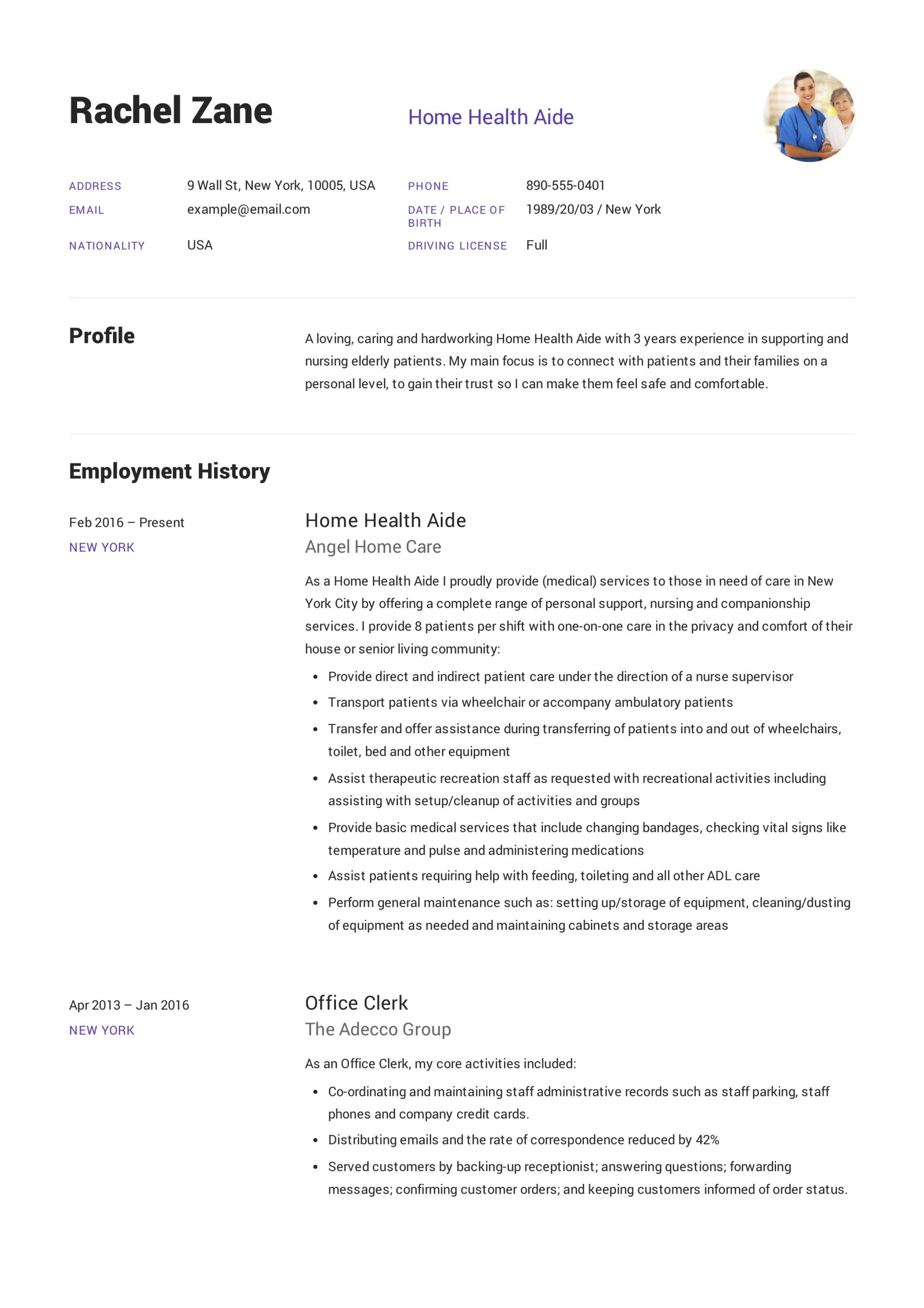 Home Health Intake Manager Resume Samples Home Health Aide Resume Guide 12 Examples Pdf
