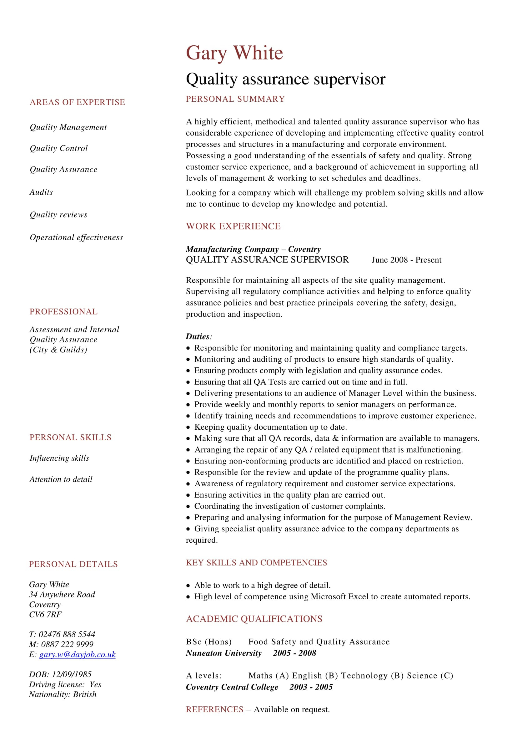 Home Health Quality assurance Resume Samples 14 Awesome Quality assurance Resume Sample Templates – Wisestep