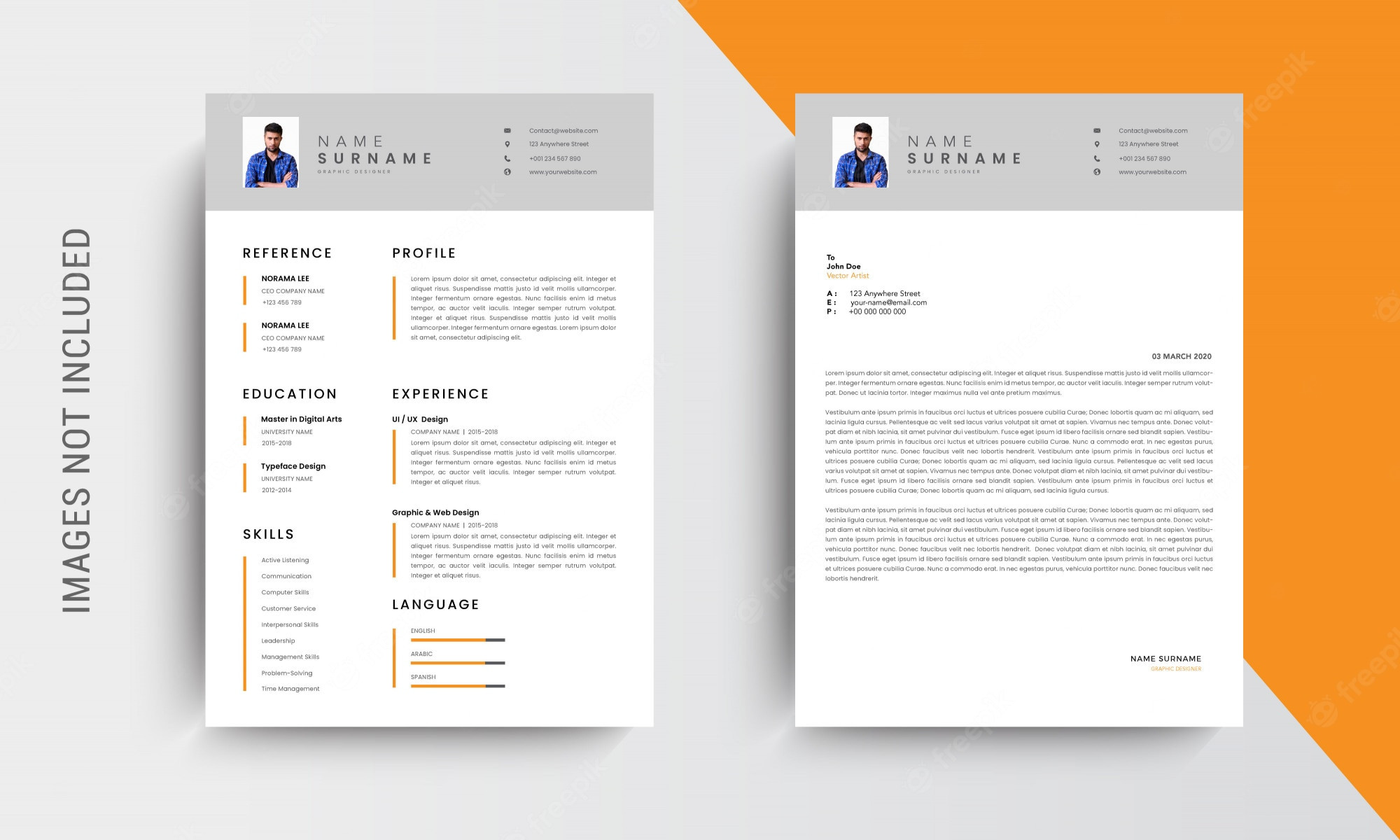 Letterhead for Resume Cover Letter Sample Premium Vector Professional Cv Resume Template Design and …