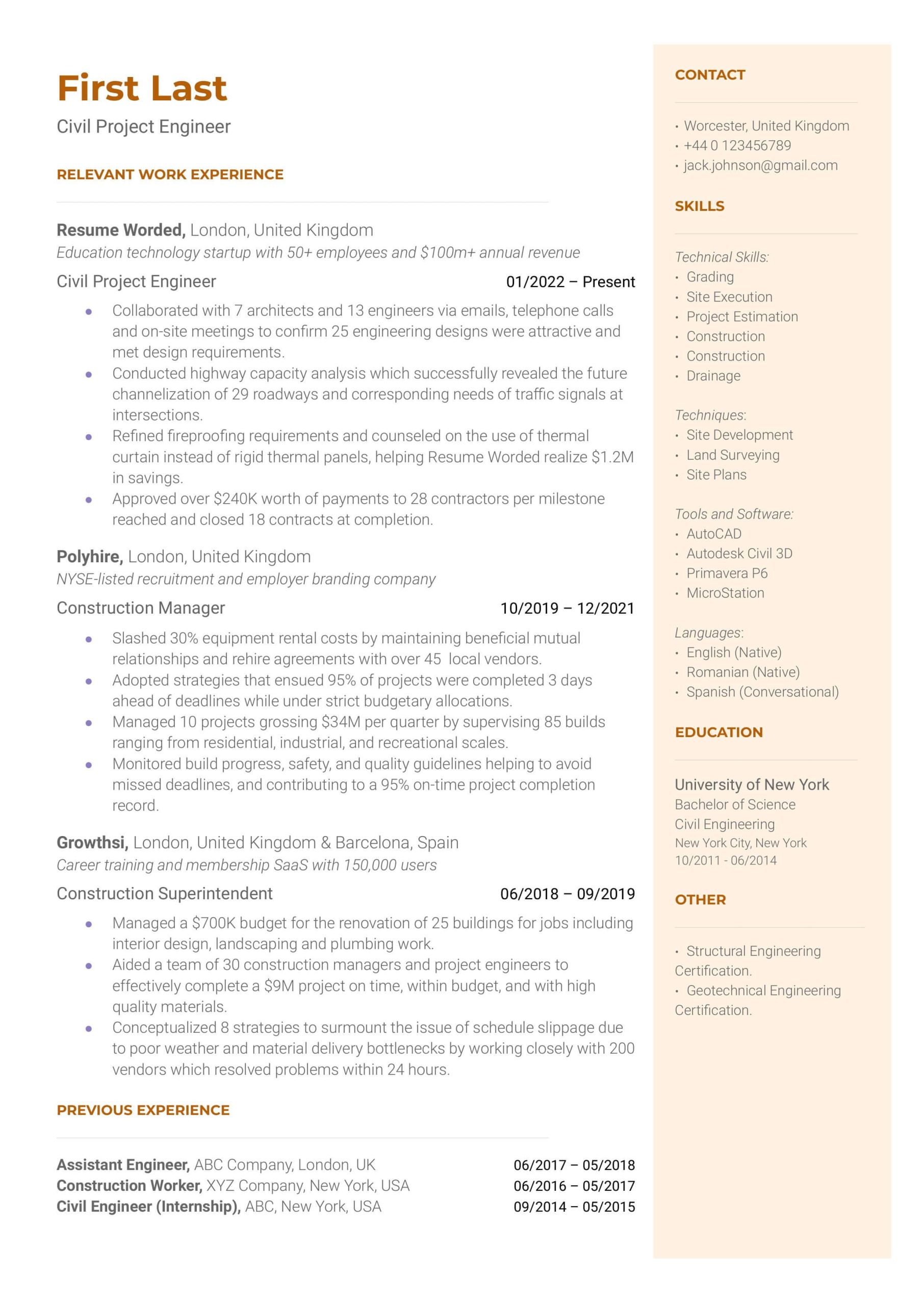 Non It Project Management Resume Sample 13 Project Manager Resume Examples for 2022 Resume Worded