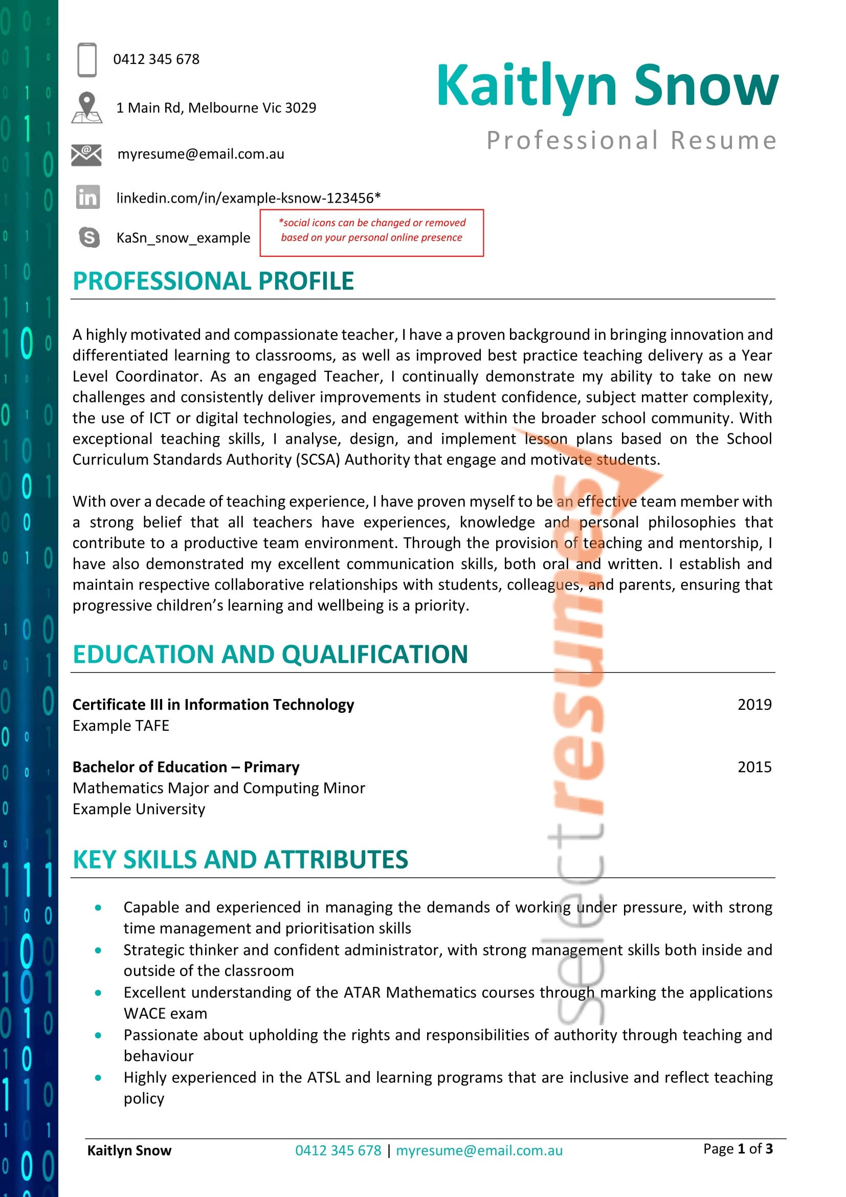 Resume Sample for Electrical Engineer Light Maintainer Resume Designs Archive – Select Resumes