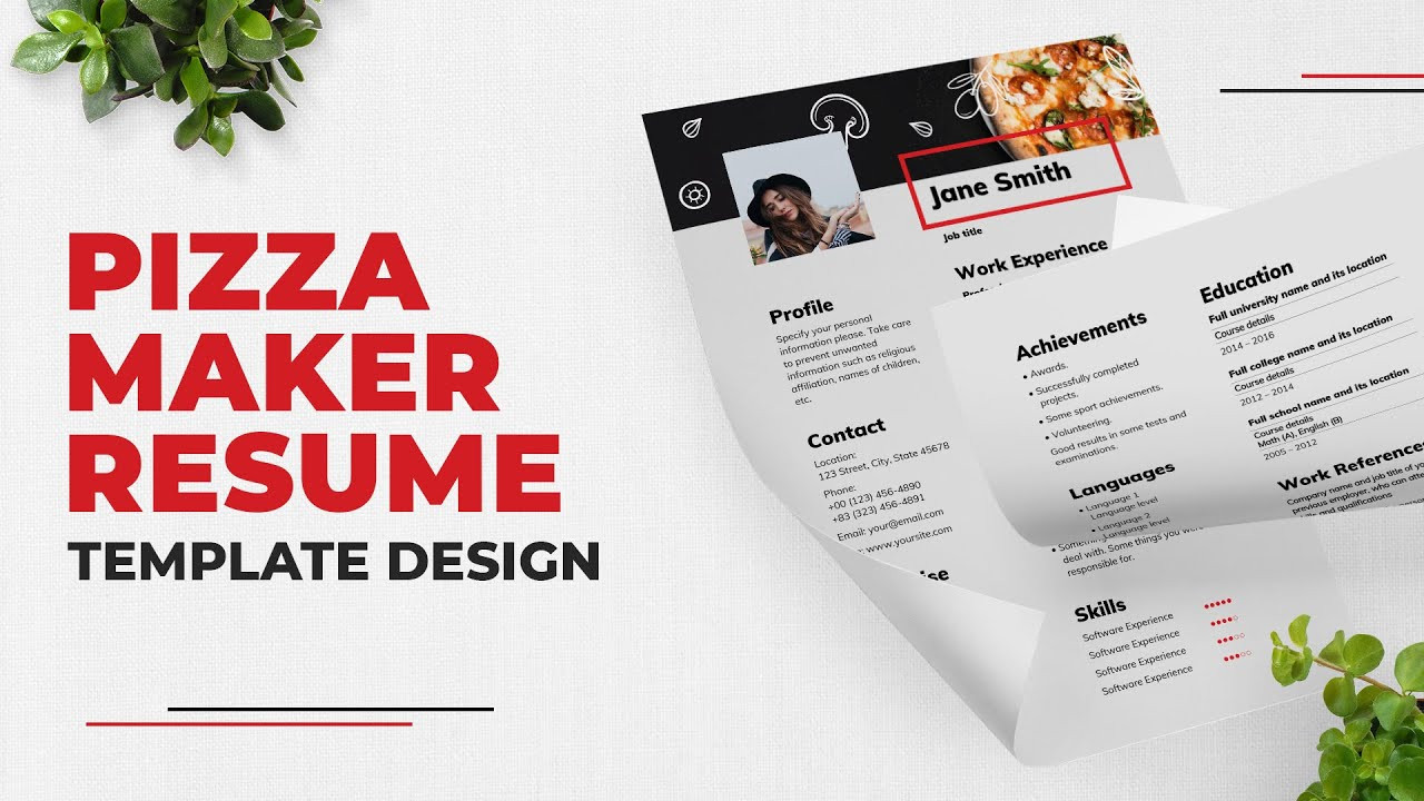 Resume Sample Of A Pizza Maker Pizza Maker Resume Template Design