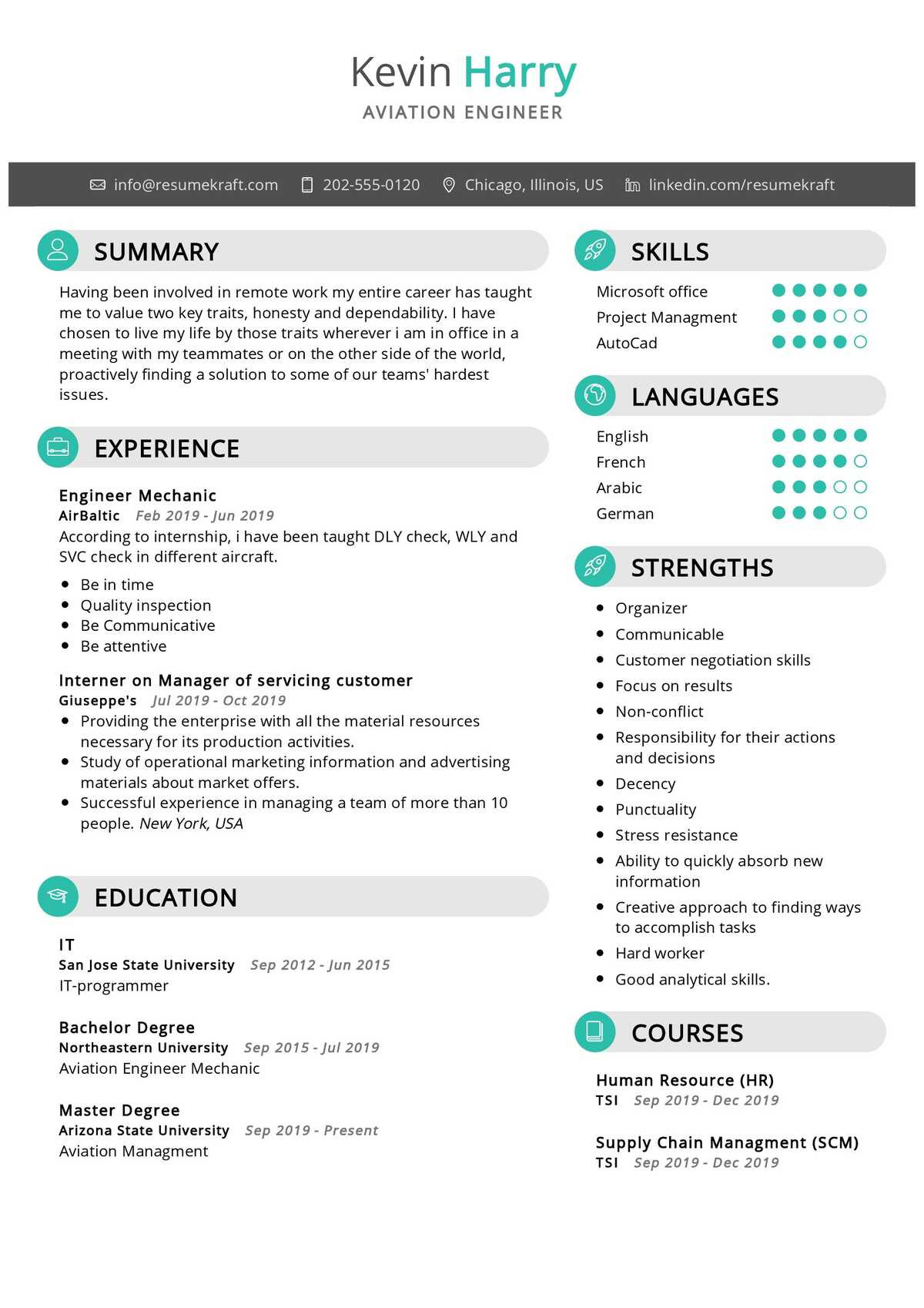 Resume Template Sample for Aviation Engineer Aviation Engineer Resume 2022 Writing Tips – Resumekraft
